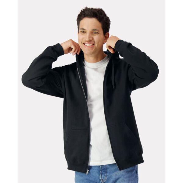 Unisex Softstyle® Full-Zip Hooded Sweatshirt Thumbnail