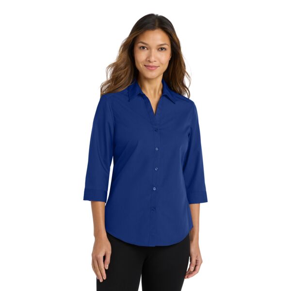 Women's 3/4 Sleeve Carefree Poplin Shirt Thumbnail